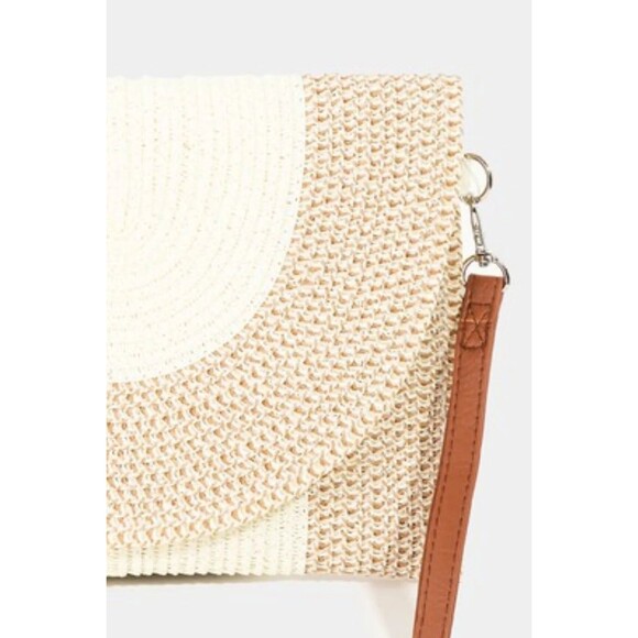 Fame Nora Two Tone Straw Clutch